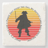 スチームパンク海賊が海賊の日みたいにしゃべるぞ! ストーンコースター (正面)