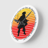 スチームパンク海賊が海賊の日みたいにしゃべるぞ! ラウンド壁時計 (傾斜)