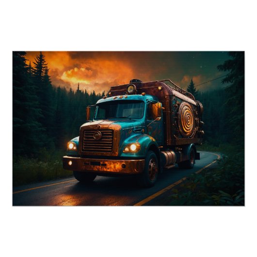 スチームパンク消防車 ポスター (正面)