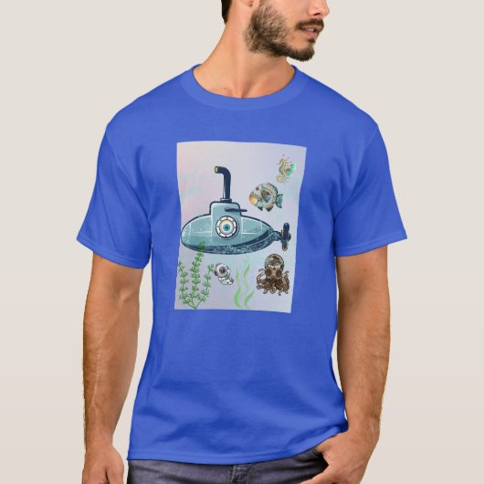 スチームパンク潜水艦 Tシャツ (正面)