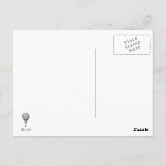 スチームパンク熱気球ありがとう ポストカード (裏面)