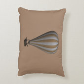 スチームパンク熱気球と古い地図 アクセントクッション (裏面(縦))