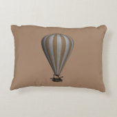スチームパンク熱気球と古い地図 アクセントクッション (裏面)