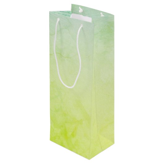 スチームパンク熱気球と船の緑 ワインギフトバッグ (裏面アングル)