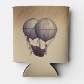 スチームパンク熱気球と船舶 缶クーラー (正面)