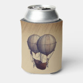 スチームパンク熱気球と船舶 缶クーラー (缶裏面)
