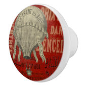 スチームパンク熱気球に乗るグラフィックフォント セラミックノブ (右)