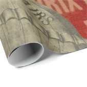 スチームパンク熱気球に乗るグラフィックフォント ラッピングペーパー (ロールコーナー)