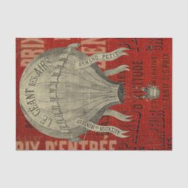 スチームパンク熱気球に乗るグラフィックフォント 薄葉紙