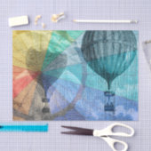 スチームパンク熱気球コラージュ 薄葉紙 (クラフト)