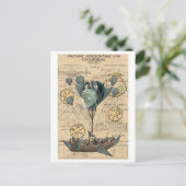 スチームパンク熱気球船 ポストカード (スタンド正面)