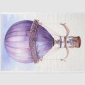 スチームパンク熱気球1デコページ紙 薄葉紙 (正面)