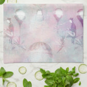 スチームパンク熱気球 |ヴィンテージ フェミニン キッチンタオル (折り畳み)