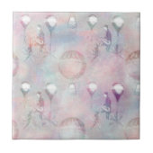 スチームパンク熱気球 |ヴィンテージ フェミニン タイル (正面)