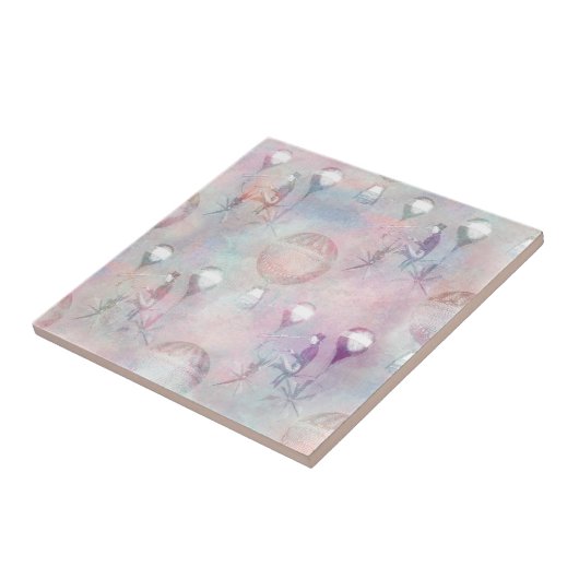 スチームパンク熱気球 |ヴィンテージ フェミニン タイル (側面)