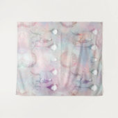 スチームパンク熱気球 |ヴィンテージ フェミニン タペストリー (正面(横))