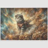 スチームパンク猫の宇宙冒険デコパージュ 薄葉紙 (正面)