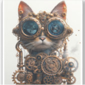 スチームパンク猫の発明者 シール (正面)