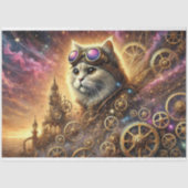 スチームパンク猫の魔法の風景 コズミック デコパージュ 薄葉紙 (正面)