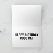 スチームパンク猫誕生日グリーティングカード カード (内部)