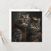 スチームパンク猫 カード (正面/裏面インサイチュ)