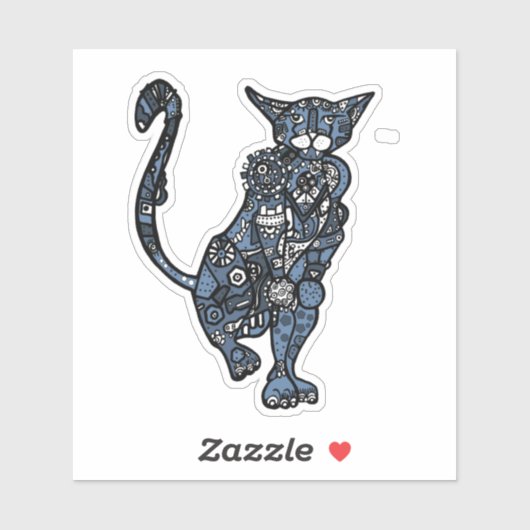 スチームパンク猫 シール (シート)