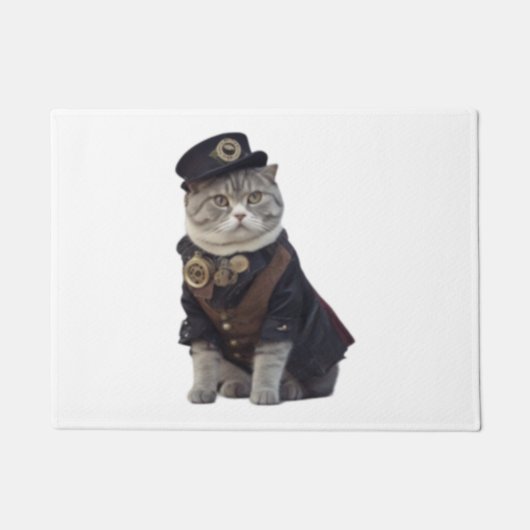 スチームパンク猫 ドアマット (正面)