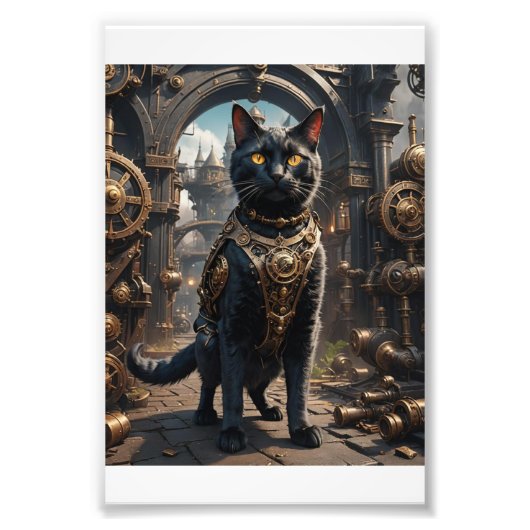 スチームパンク猫 フォトプリント            (正面)