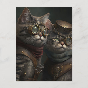 スチームパンク猫 ポストカード