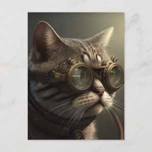 スチームパンク猫 ポストカード