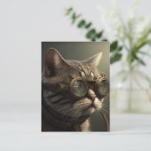 スチームパンク猫 ポストカード (スタンド正面)