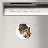 スチームパンク猫 マグネット (インサイチュ (食洗機))