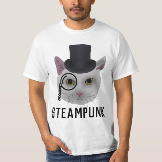 スチームパンク猫Tシャツ Tシャツ (正面)