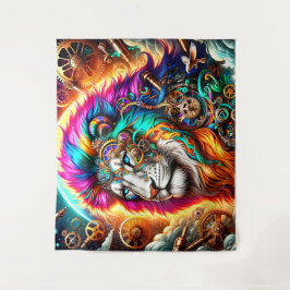 スチームパンク獅子 タペストリー