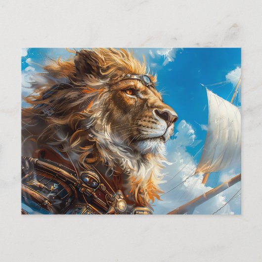 スチームパンク獅子 ポストカード (正面)