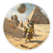 スチームパンク砂漠探検ねずみ セラミックノブ (正面)