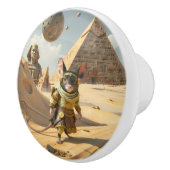 スチームパンク砂漠探検ねずみ セラミックノブ (右)