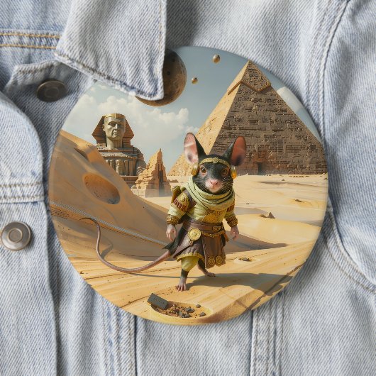 スチームパンク砂漠探検ねずみ 缶バッジ (インサイチュ)