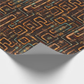 スチームパンク管パターン ラッピングペーパー (角)