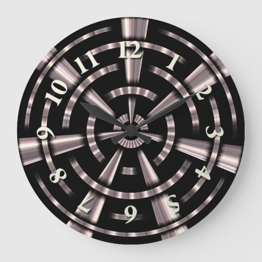 スチームパンク管 ラージ壁時計 (正面)