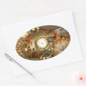 スチームパンク素晴らしデザイン 楕円形シール (封筒)