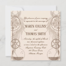 スチームパンク結婚式招待状