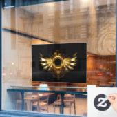 スチームパンク翼 ウィンドウサイン (カフェ窓)