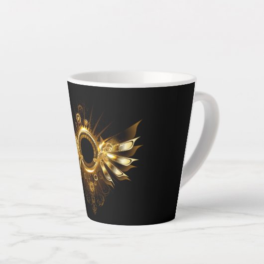 スチームパンク翼 カフェラテマグ (右アングル)