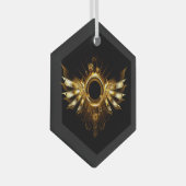 スチームパンク翼 ガラスオーナメント (正面右)