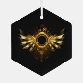 スチームパンク翼 ガラスオーナメント (裏面)