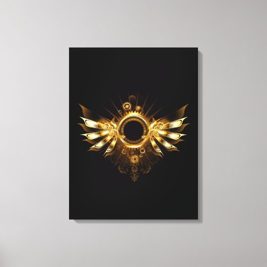 スチームパンク翼 キャンバスプリント (正面)