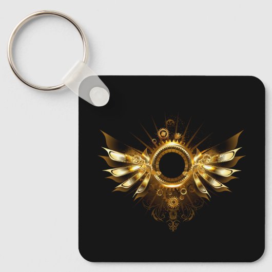 スチームパンク翼 キーホルダー (正面)