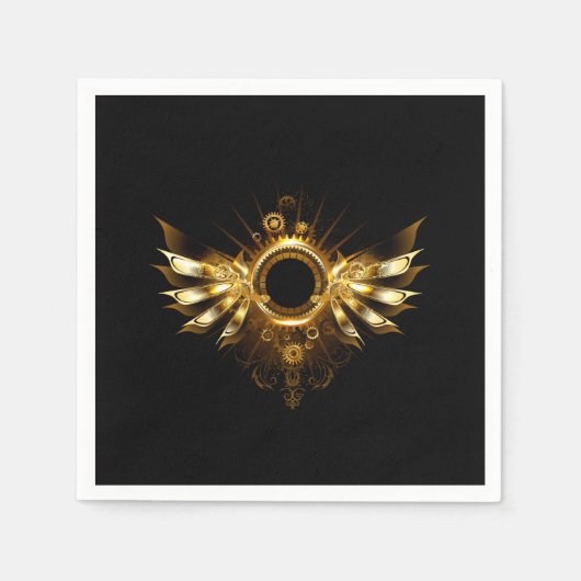 スチームパンク翼 スタンダードカクテルナプキン (正面)