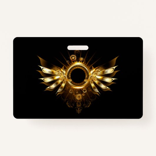 スチームパンク翼 バッジ (正面)